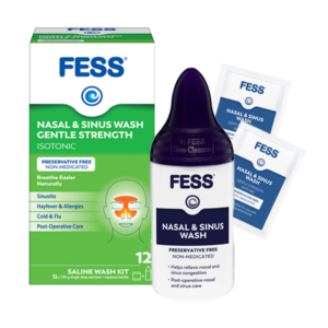 FESS® Nasal & Sinus Wash Gentle Strength Isotonic Wash Kit