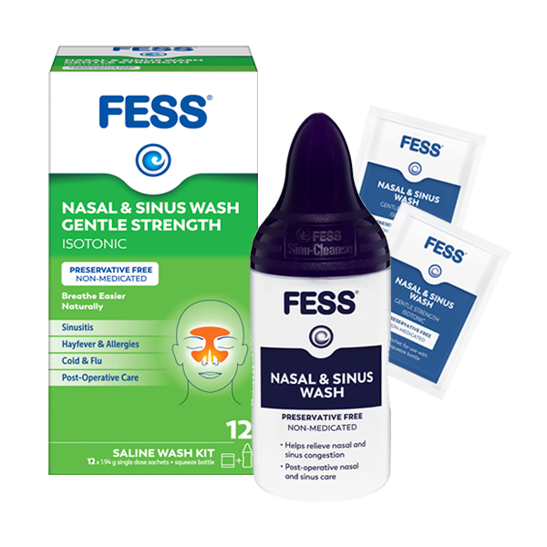 FESS® Nasal & Sinus Wash Gentle Strength Isotonic Wash Kit - FESS®